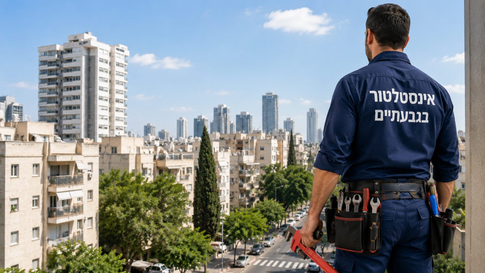 אינסטלטור מסתכל על גבעתיים