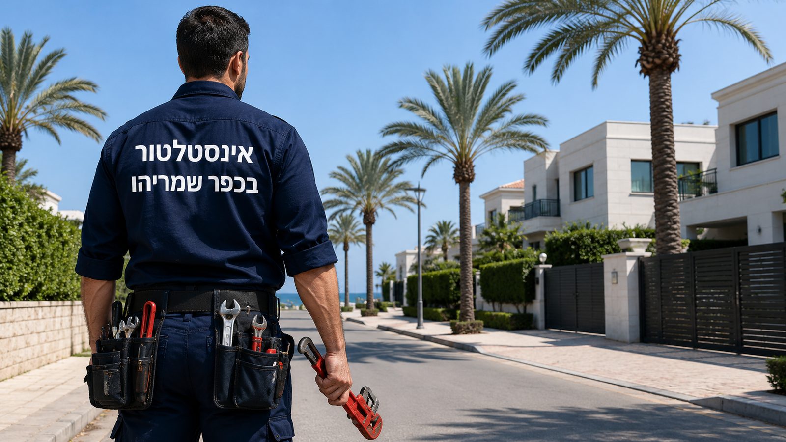 אינסטלטור מסתכל על כפר שמריהו