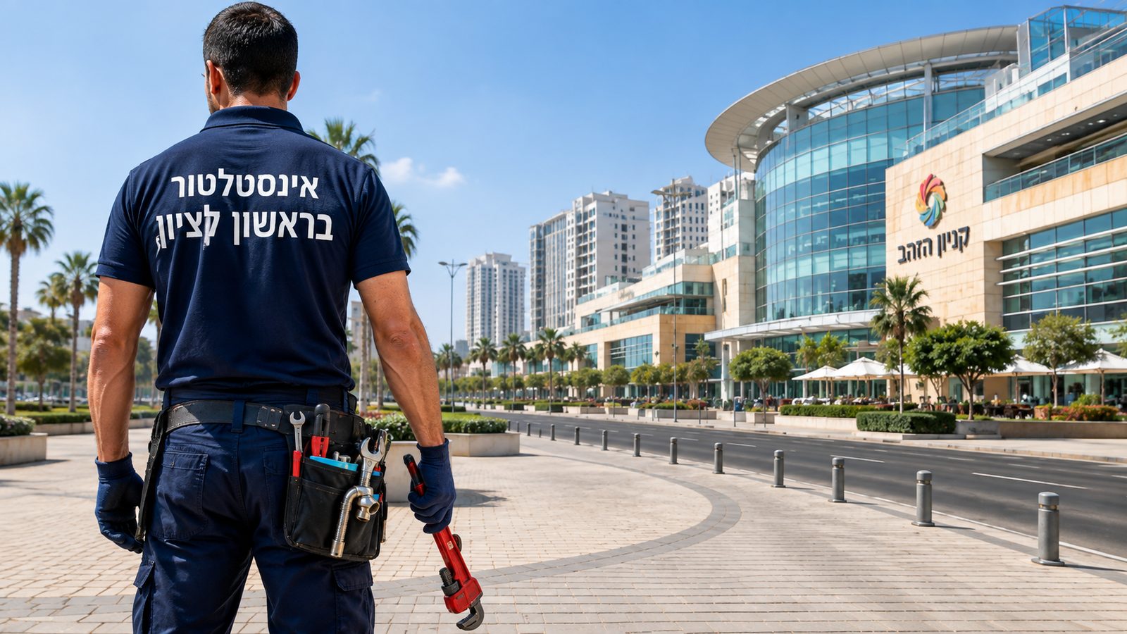 אינסטלטור מסתכל על ראשון לציון