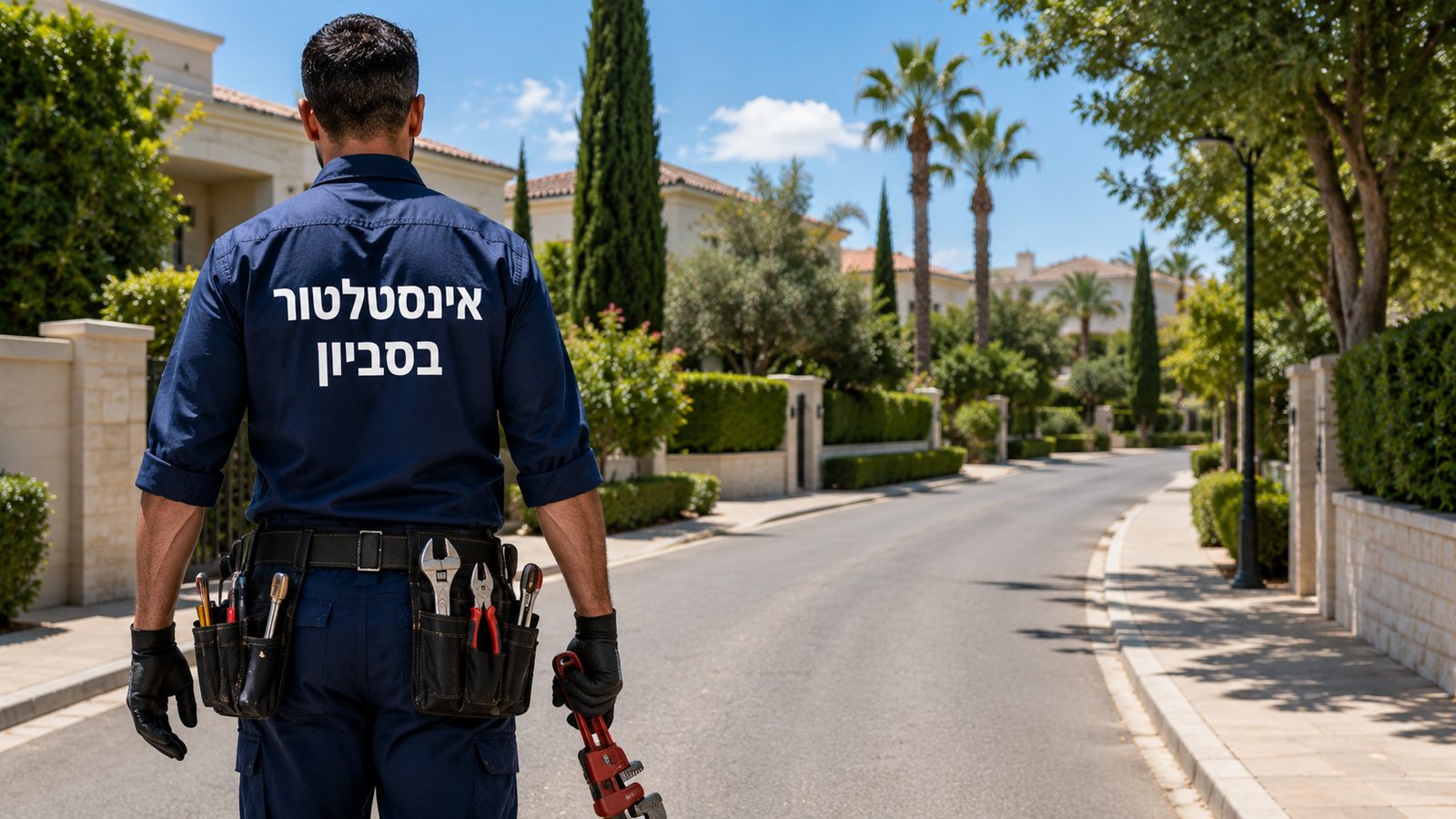 אינסטלטור מסתכל על סביון