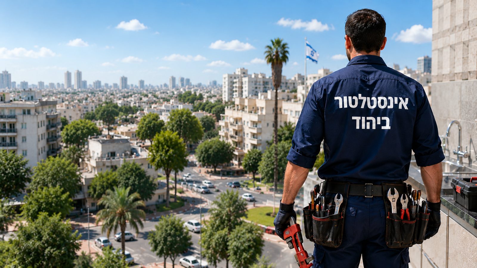 אינסטלטור מסתכל על יהוד