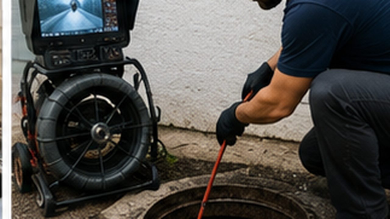 פתיחת סתימה בקו ביוב ראשי באמצעות ציוד מקצועי